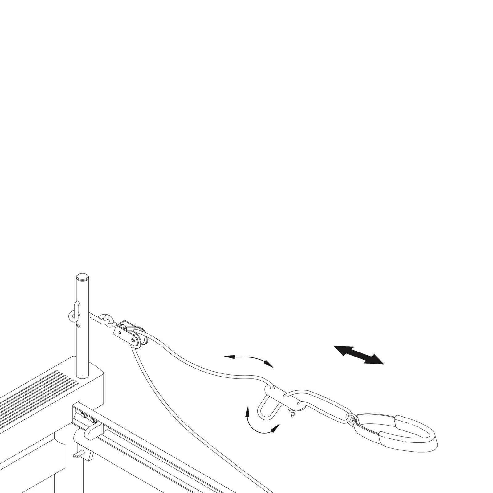 In line Rope Adjusters X2 for AeroPilates reformers - AeroPilates